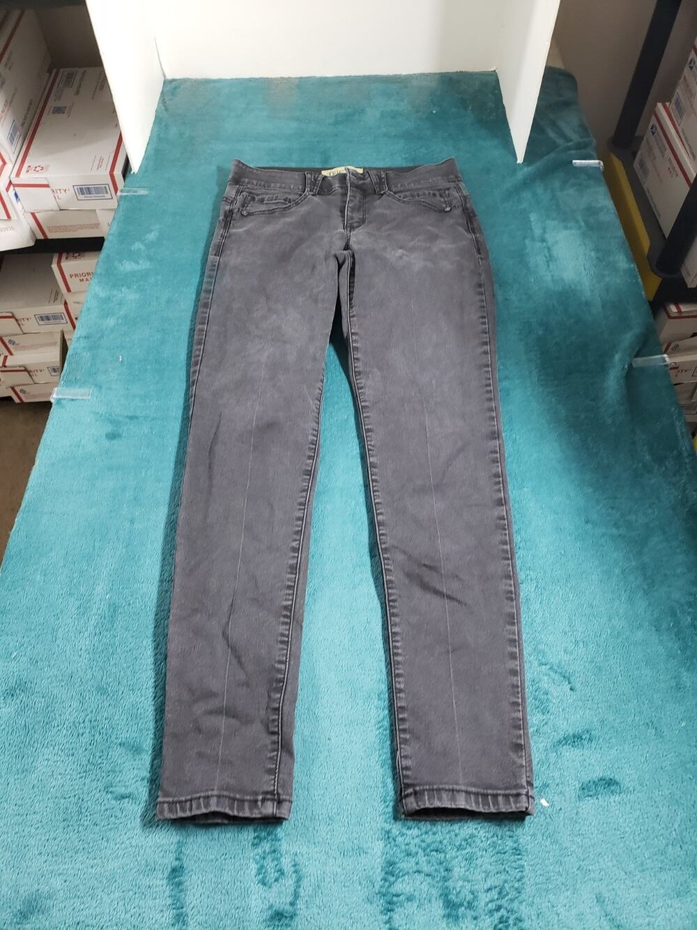 Democracy Jeans Size 6 Women Black Stretch Pants Denim Elastic Waist Skinny